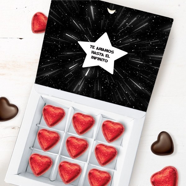 Caja de Dulces Mejor Papá de la Galaxia con Fotos y Texto personalizada