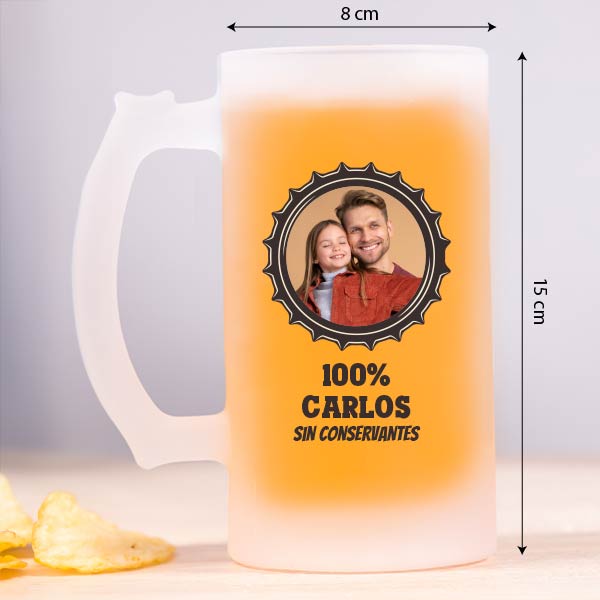 Jarra de Cerveza 100% Sin Conservantes personalizada