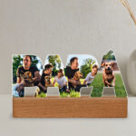 Miniatura de Placa Papá con Fotos y Base personalizada