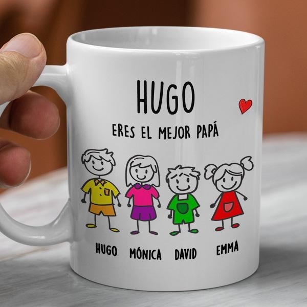 Taza Muñecos con Texto personalizada