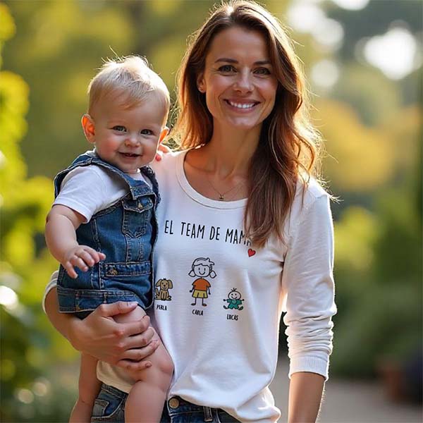 Camiseta Muñecos con Texto personalizada