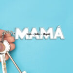 Miniatura de Llavero Mamá con Texto en Letras personalizado