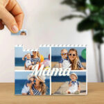 Puzle de Bloques Mamá Collage con Cuatro Fotos personalizado Miniatura de Puzle de Bloques Mamá Collage con Cuatro Fotos personalizado