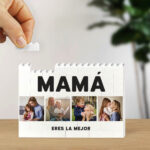 Puzle de Bloques Mamá con Cuatro Fotos y Texto personalizado Miniatura de Puzle de Bloques Mamá con Cuatro Fotos y Texto personalizado
