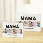 Miniatura de Puzle de Bloques Mamá con Cuatro Fotos y Texto personalizado