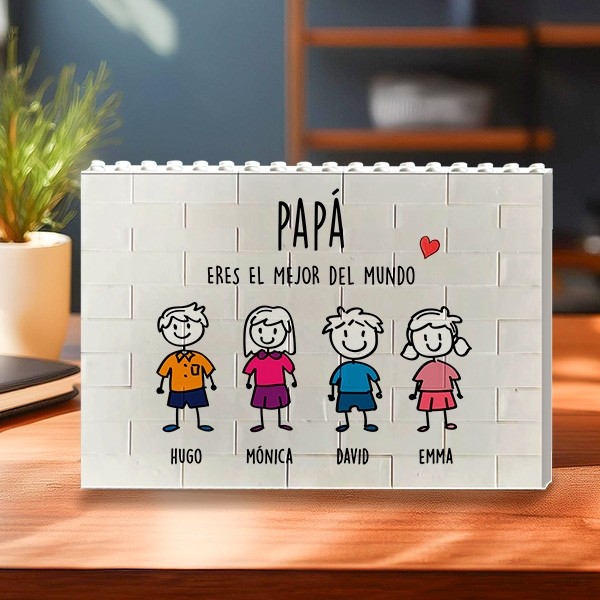Puzle de Bloques Muñecos con Texto personalizado