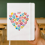Miniatura de Libreta Corazones con Muñecos con Nombre y Texto personalizado