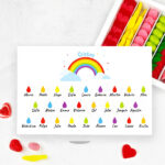 Caja de Dulces Lluvia con Nombres y Texto personalizado Miniatura de Caja de Dulces Lluvia con Nombres y Texto personalizado