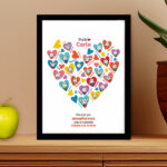 Miniatura de Placa Corazones con Muñecos con Nombres personalizado