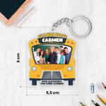 Miniatura de Llavero Bus con Nombre y Texto personalizado