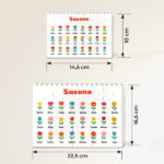 Miniatura de Puzle de Bloques con Flores con Nombres personalizado