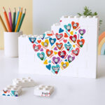 Puzle de Bloques Corazones con Muñecos con Nombres personalizado Miniatura de Puzle de Bloques Corazones con Muñecos con Nombres personalizado