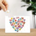 Miniatura de Puzle de Bloques Corazones con Muñecos con Nombres personalizado