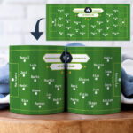 Taza Campo de Fútbol con Nombres Personalizada Miniatura de Taza Campo de Fútbol con Nombres Personalizada