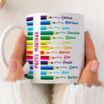 Taza Lápices de Colores con Nombres personalizado Miniatura de Taza Lápices de Colores con Nombres personalizado