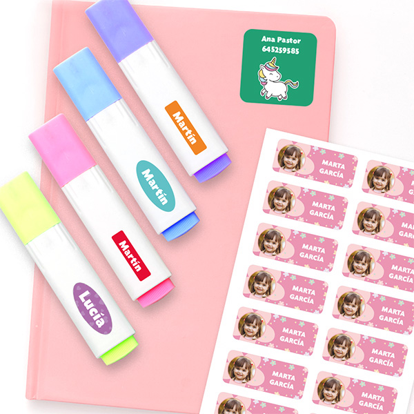 Etiquetas Adhesivas Infantiles para Objetos personalizadas