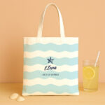 Tote Bag Ondas con Nombre personalizada Miniatura de Tote Bag Ondas con Nombre personalizada