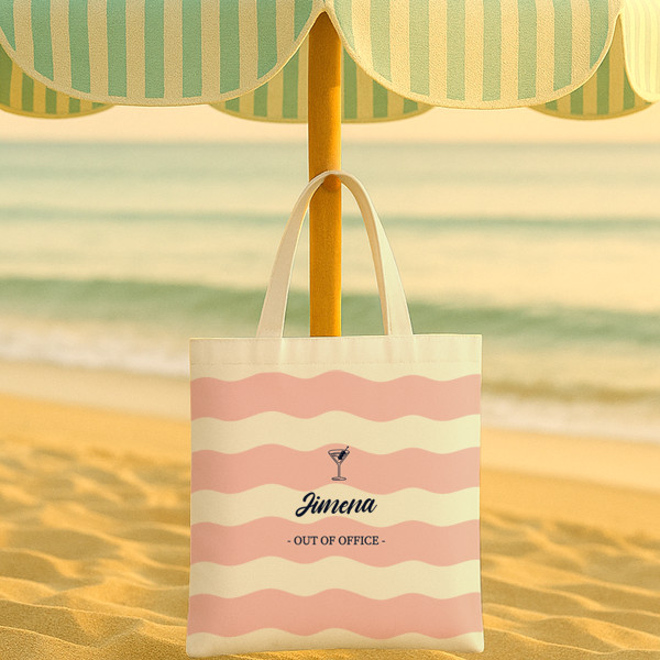 Tote Bag Ondas con Nombre personalizada