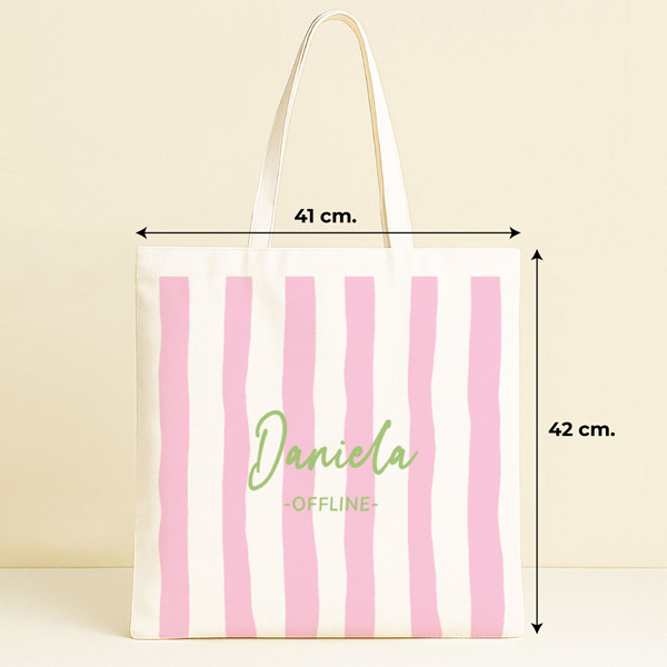 Tote Bag Rayas Verticales personalizada