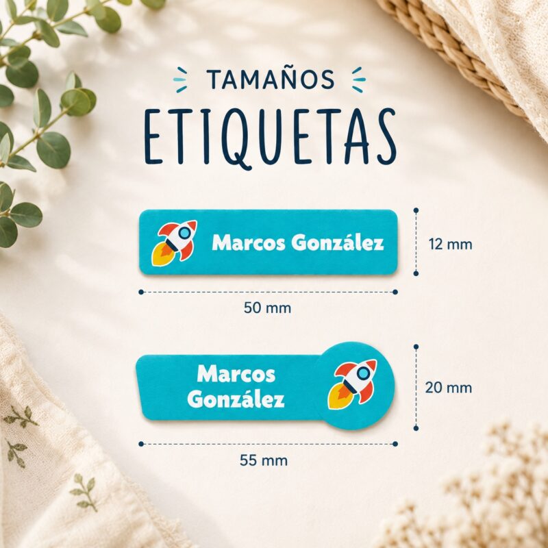 Etiquetas Textiles Termoadhesivas Infantiles para Ropa personalizadas