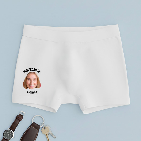 Calzoncillo Tu Propiedad con Foto y Nombre personalizado
