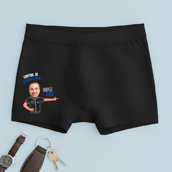 Calzoncillo Control de Alcoholemia con Foto personalizada