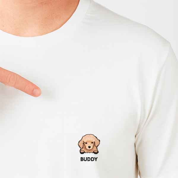 Camiseta con Ilustración Mini de Mascota con Nombre personalizado