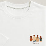Camiseta Ilustrada Retrato de Espaldas con Texto Personalizado Miniatura de Camiseta Ilustrada Retrato de Espaldas con Texto Personalizado