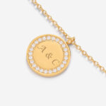 Miniatura de Collar con Brillantes Redondo con Texto personalizado