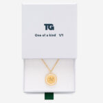 Miniatura de Collar con Brillantes Redondo con Texto personalizado