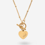 Miniatura de Collar Corazón con Aro y Texto personalizado