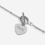 Miniatura de Collar Corazón con Aro y Texto personalizado