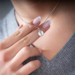 Miniatura de Collar Redondo con Strass y Texto personalizado