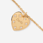 Miniatura de Collar Corazón con Brillantes y Texto personalizado