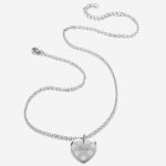 Miniatura de Collar Corazón con Brillantes y Texto personalizado