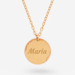 Collar Redondo con Escamas y Texto personalizado Miniatura de Collar Redondo con Escamas y Texto personalizado