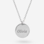 Miniatura de Collar Redondo con Escamas y Texto personalizado