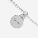 Miniatura de Collar con Brillantes Superiores y Texto personalizado