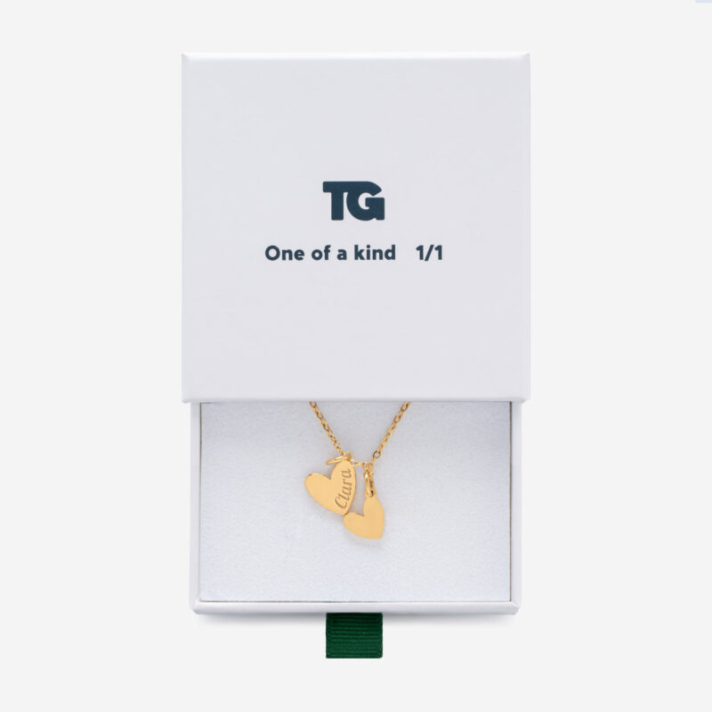 Collar Corazones con Texto personalizado