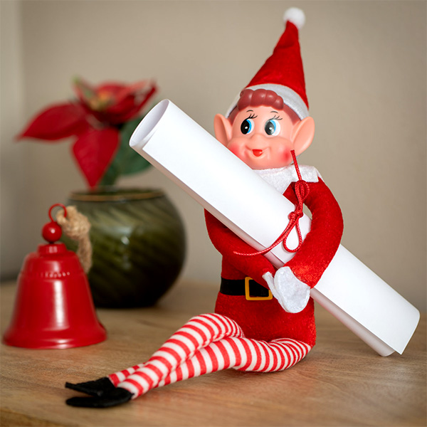 Muñeco Elfo Decorativo de Navidad con Certificado de Adopción y Nombre personalizado