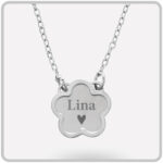 Miniatura de Collar Flor con Nombre personalizado