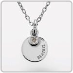 Miniatura de Collar Redondo con Strass y Texto personalizado