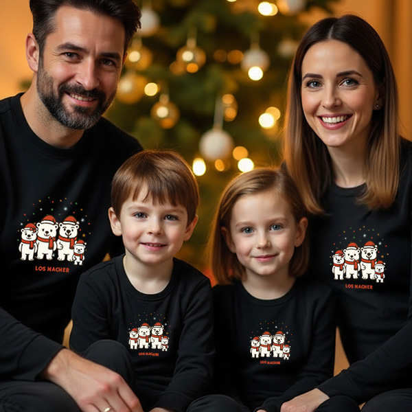 Pijama Animales de Navidad con Texto personalizado