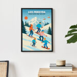 Miniatura de Póster Esquí en Montaña con Nombres y Texto personalizado