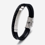 Miniatura de Pulsera de Hombre Doble con Texto personalizado