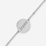 Miniatura de Pulsera de Mujer con Colgante Redondo y Texto personalizado