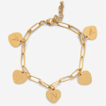 Pulsera de Mujer con Colgantes de Corazón personalizados Miniatura de Pulsera de Mujer con Colgantes de Corazón personalizados