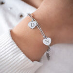 Miniatura de Pulsera de Mujer con Colgantes de Corazón personalizados