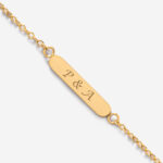 Pulsera de Mujer Bloque con Texto personalizado Miniatura de Pulsera de Mujer Bloque con Texto personalizado