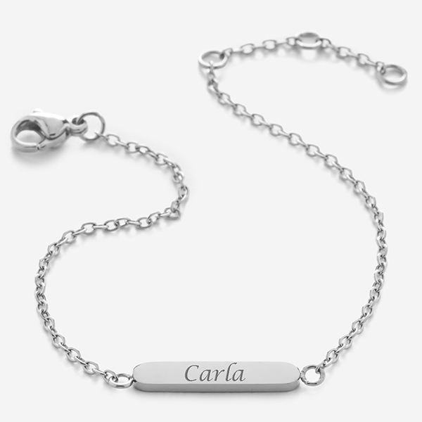 Pulsera de Mujer Bloque con Texto personalizado